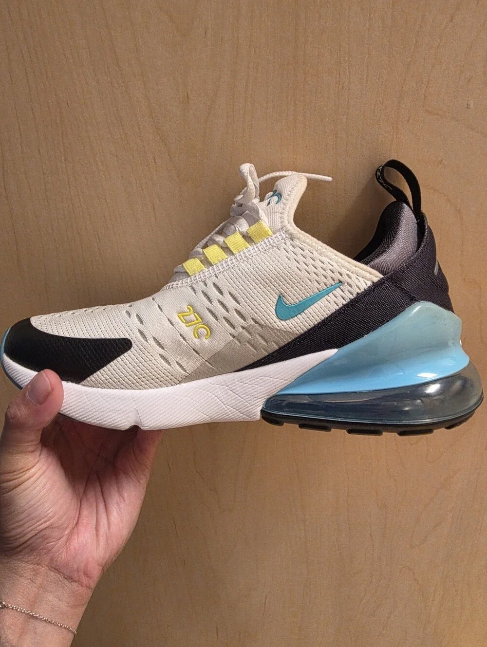 Nike Air Max 270 Cream with Teal & Black Accents